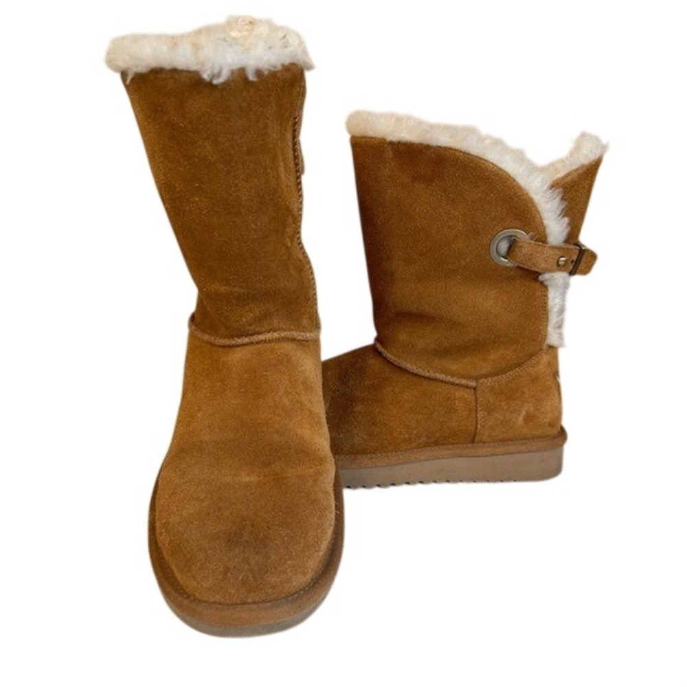 Koolaburra by Ugg Remley Fur Lined Chestnut Tan Boots Size 6